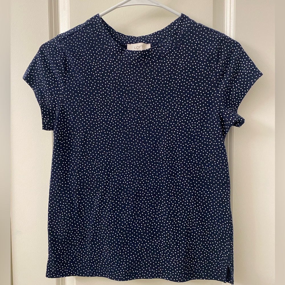 Loft short sleeve shirt, navy blue
